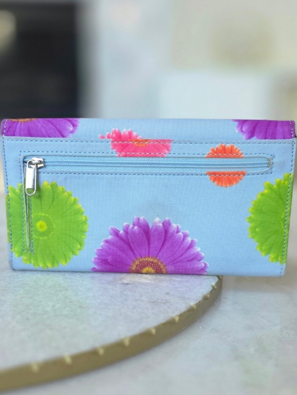 Vintage Kate Spade New York Daisy Print Envelope Wallet Y2K - Picture 2 of 7